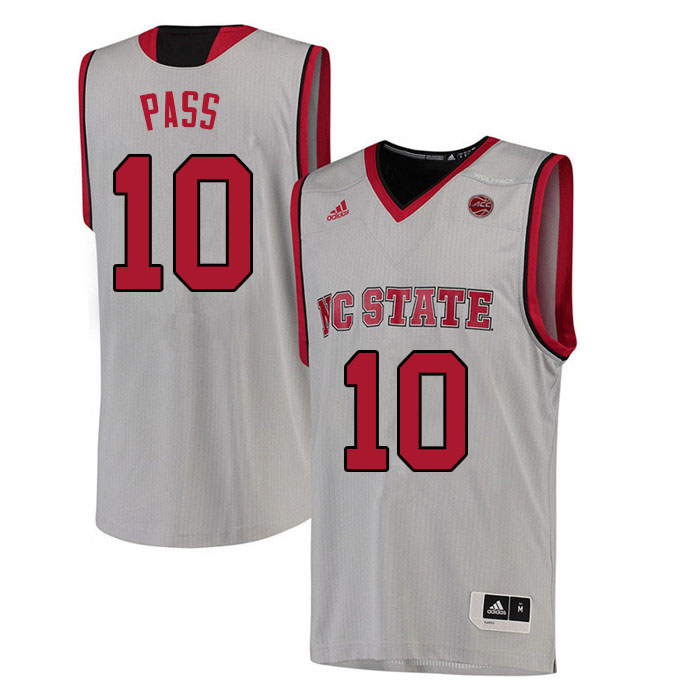 Men #10 Breon Pass NC State Wolfpack College Basketball Jerseys Sale-White - Click Image to Close
